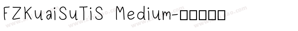 FZKuaiSuTiS Medium字体转换